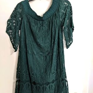 Off the shoulder lace dress